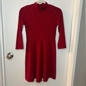 Forever 21 Scarlet Ribbed Dress Small